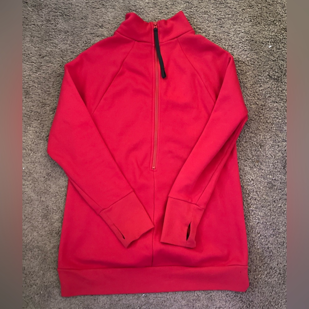 Fabletics Bold Red Zip Pullover